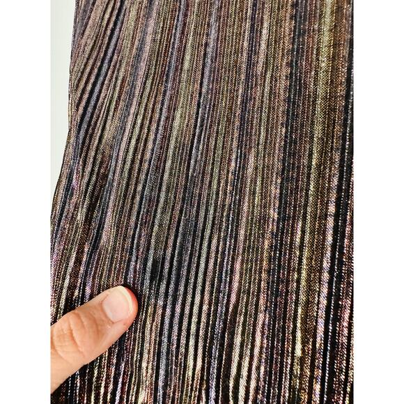 RAMY BROOK Multicolor Metallic A-Line Long Sleeves Elise Vincy Dress Size Small - Picture 13 of 16